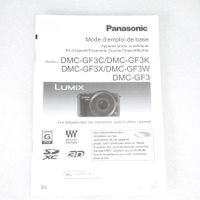 Lumix GF-3 GF3 Gebrauchsanweisung / mode d`emploi. DE / FR